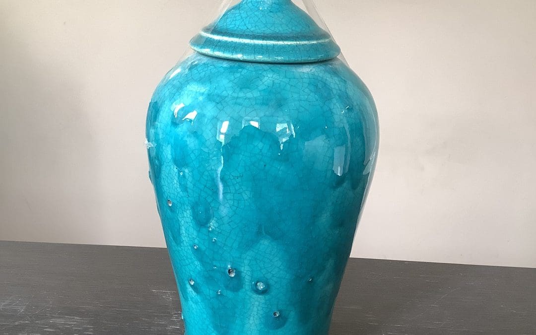 Gedenk Outlet Standaard urn – aqua