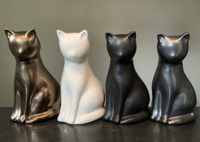Urn zittende kat
