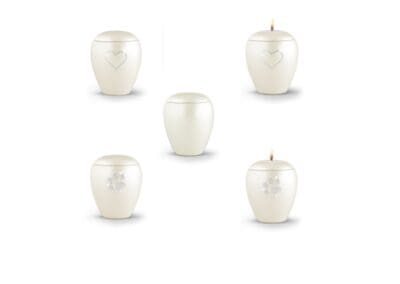 Urn Kristal keramiek champagne