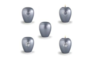 Urn Kristal keramiek staalgrijs