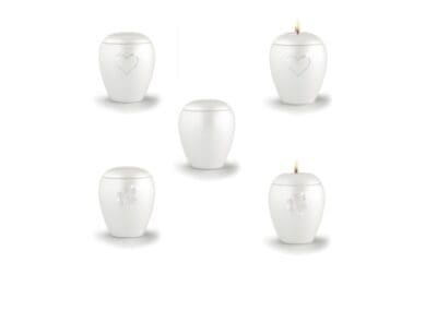 Urn Kristal keramiek wit