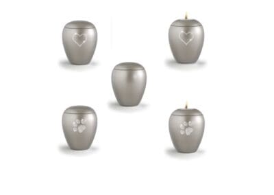 Urn Kristal keramiek taupe