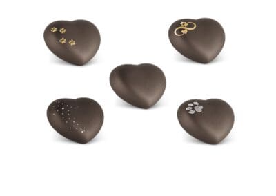 Urn hart keramiek bruin