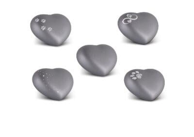 Urn hart keramiek grijs