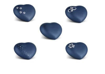 Urn hart keramiek navy