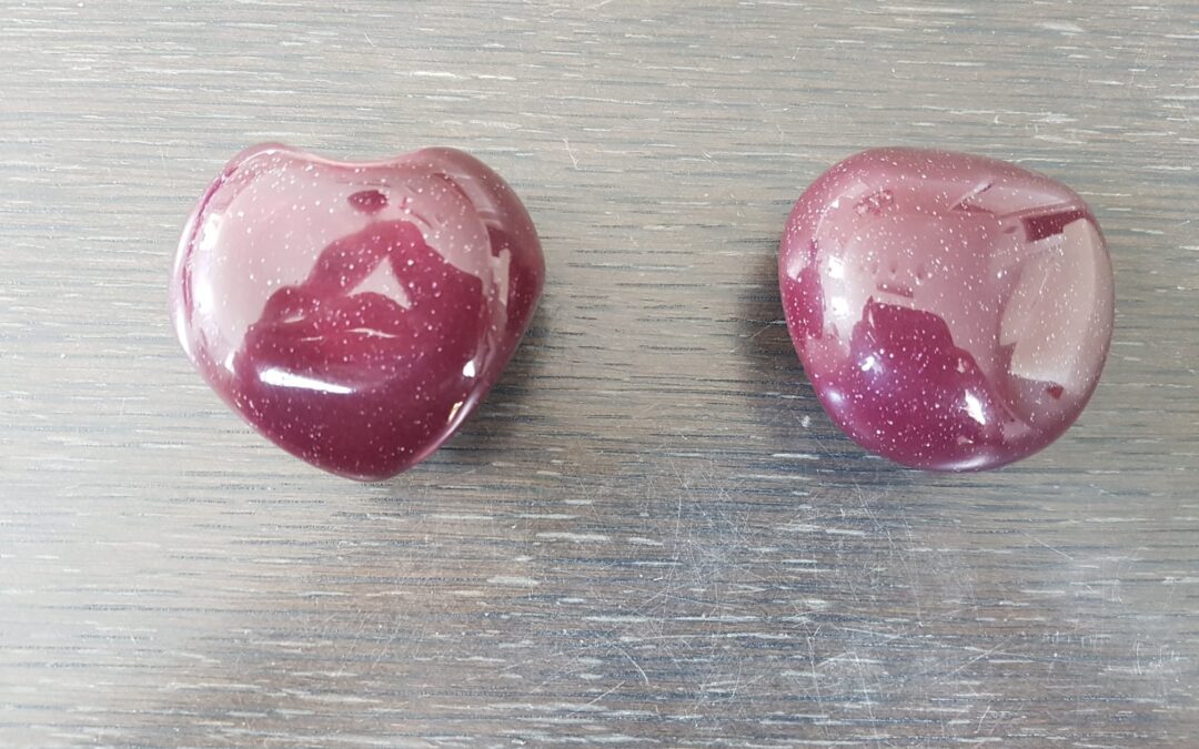 Knuffelsteen aubergine gemêleerd