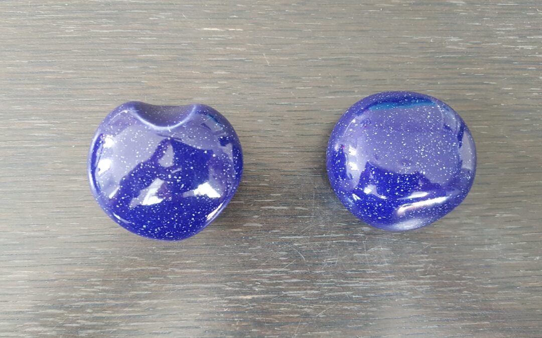 Knuffelsteen donkerblauw gemêleerd