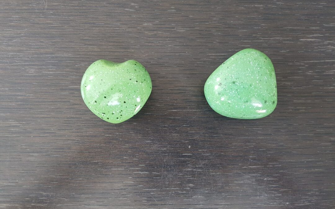 Knuffelsteen groen gemêleerd