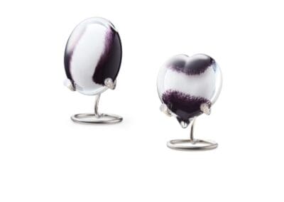 Urn Pebble zwart wit opaque