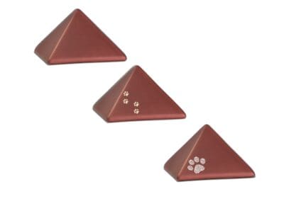 Urn Piramide keramiek robijn