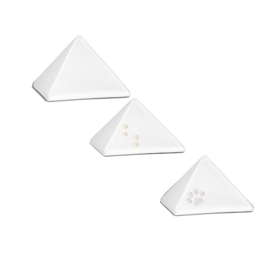 Urn Piramide keramiek wit