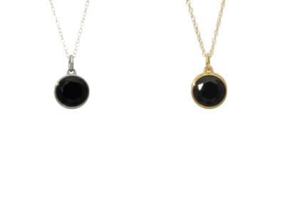 Hanger zwarte onyx facet
