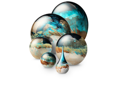 Urn Elan elegance turqoise
