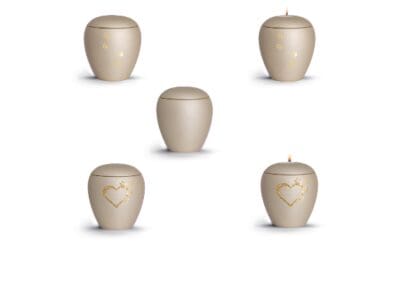 Urn Verona keramiek champagne