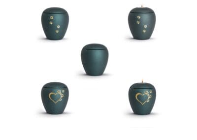 Urn Verona keramiek petrol